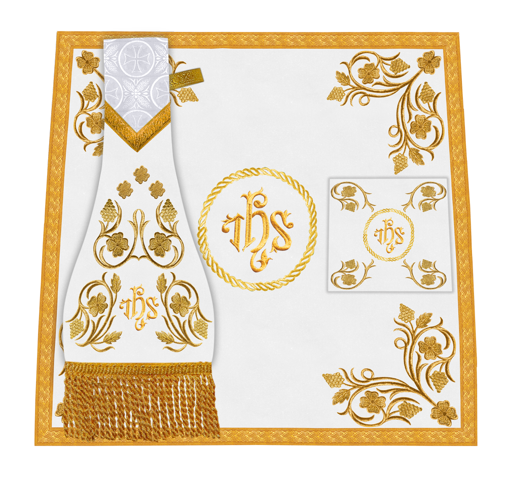 Traditional Liturgical Mass Set with Embroidered Details