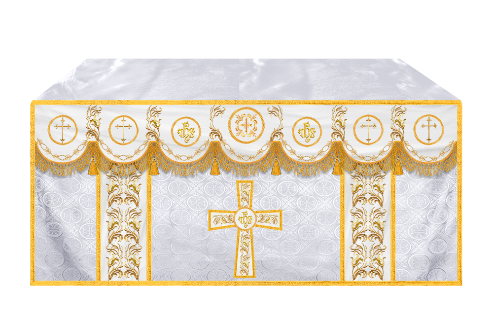 Church Altar Cloth with Refined Embroidery and Motif