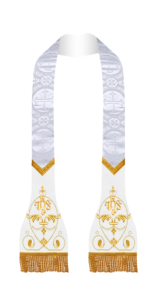 Liturgical Stole with embroidered motif