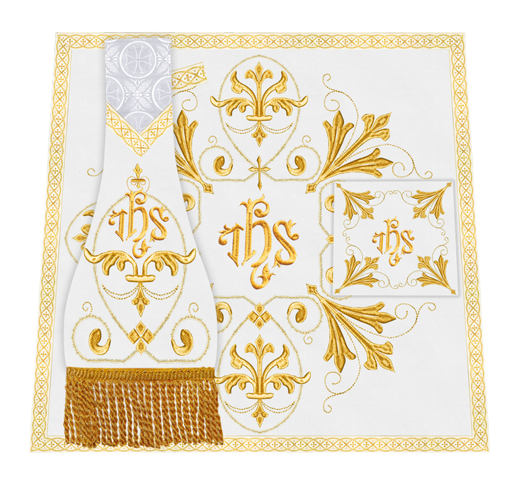 Embroidered Liturgical Church Altar Cloth with Spiritual Motif