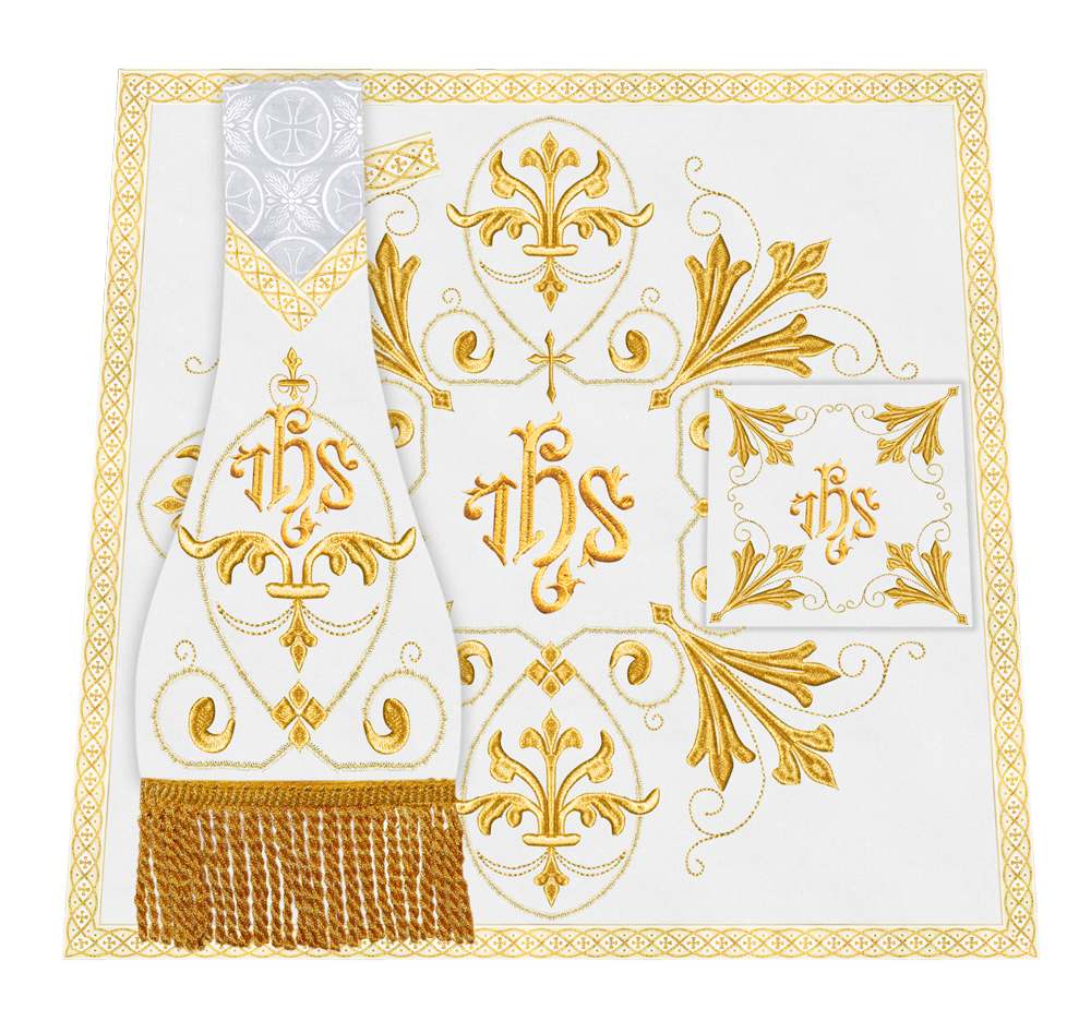Embroidered Altar mass Set with motif and Trims