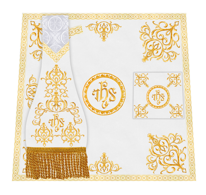 Liturgical Mass Set with Ornate Embroidery and Motif