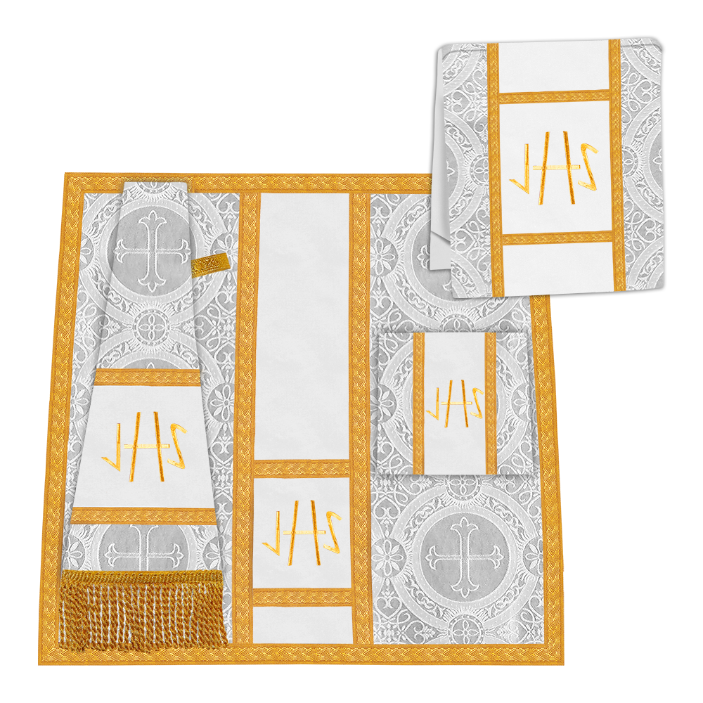 Vestimentas con espalda de violín con motivo y cruz Orphrey