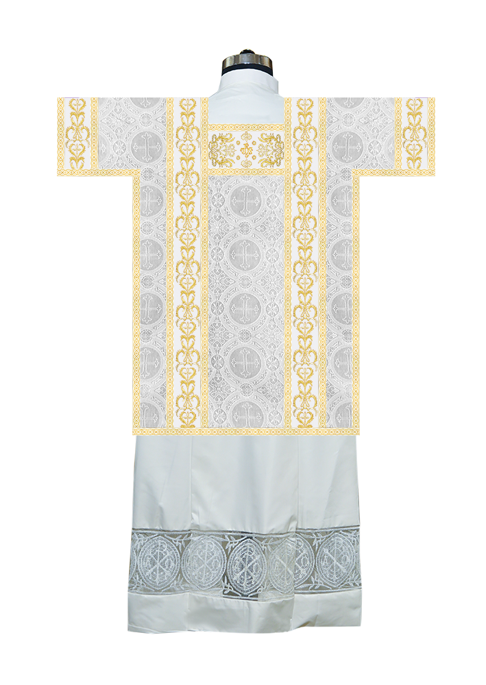 Tunicle Vestment with Spiritual Motif and Trims