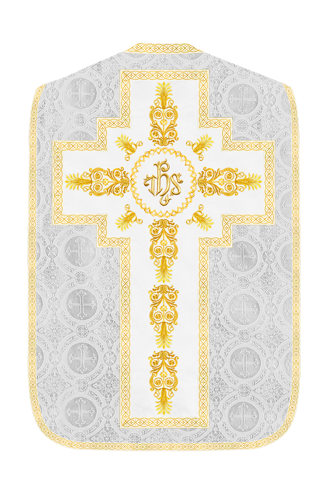 Roman Chasuble Vestments Adorned With Trims