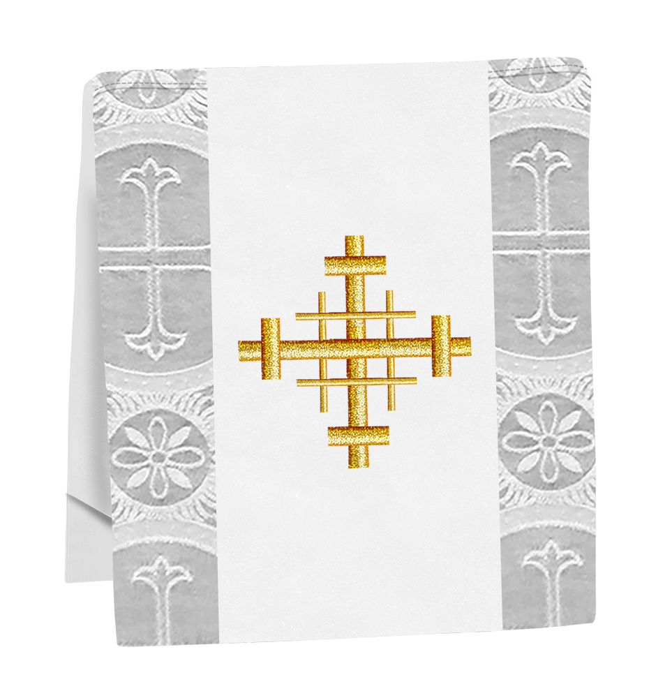 Liturgical Cross Embroidered Mass Set and braided trims