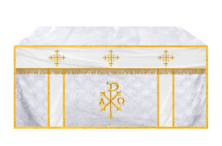 Church Altar Cloth with Embroidered PAX and Cross