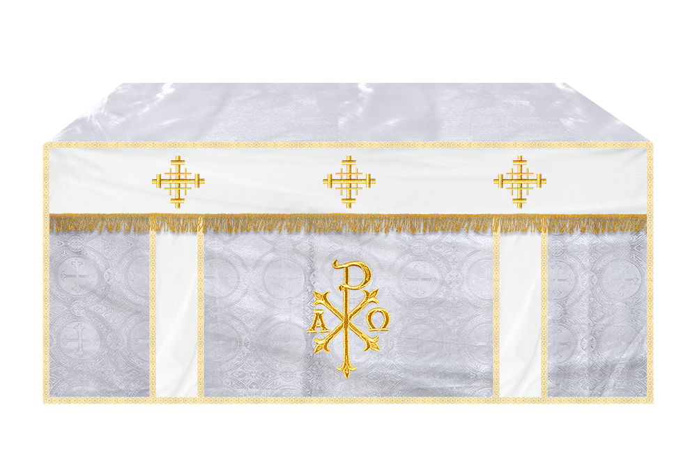 Altar Cloth with Spiritual Cross with Trims