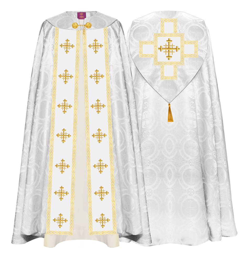 Enhanced Gothic Cope Vestments With Liturgical cross