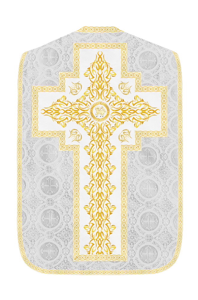 Roman Fiddleback Chasuble With Enhanced Embroidery  & trims