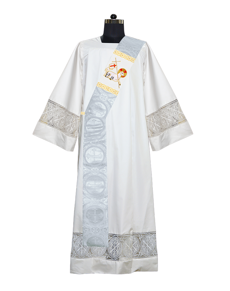 Deacon Stole Crafted with Embroidered Spiritual Lamb Motif