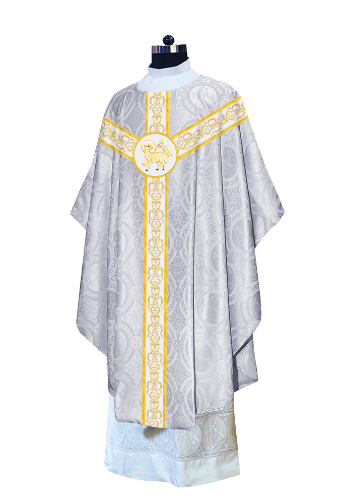 Gothic Style Chasuble with Embroidered Lace