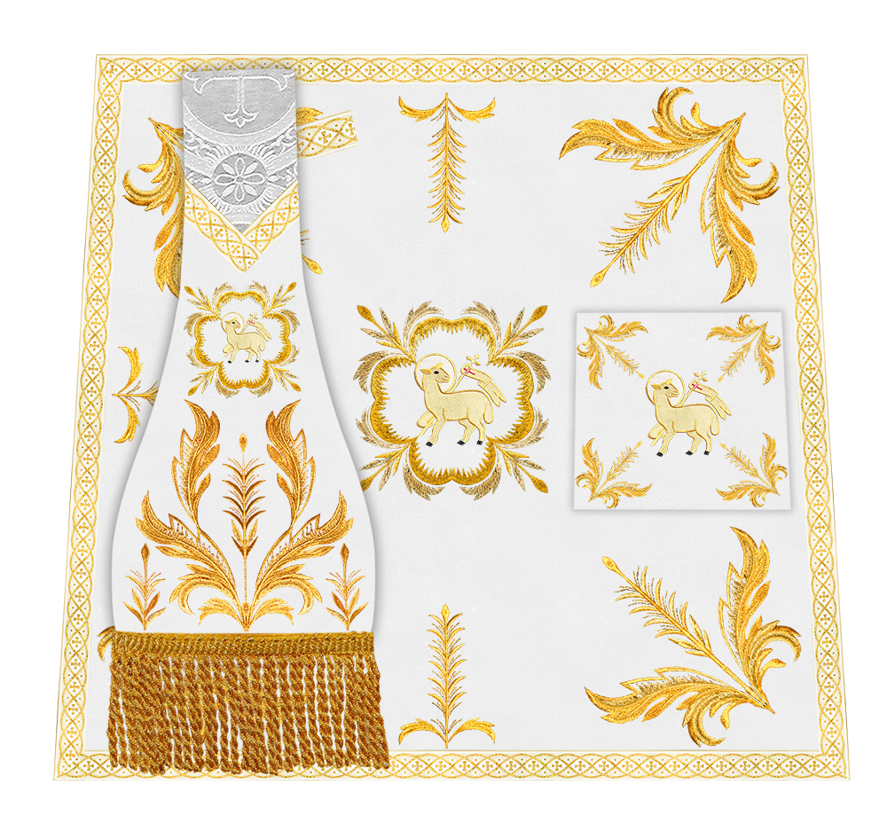 Roman Chasuble Vestment With Detailed Orphrey