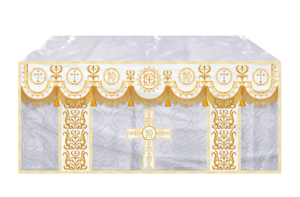 Communion Table Cloth with Embroidered Trims