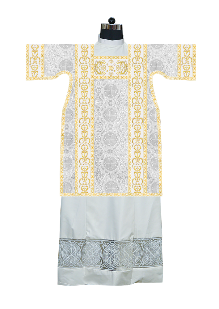 Tunicle Vestment with Spiritual Motif and Trims