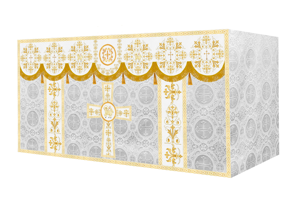 Altar Cloth with Spiritual Motif and Trims