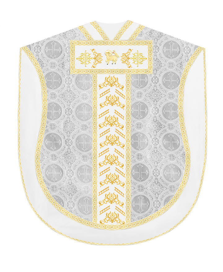 Borromean Chasuble Vestment Adorned With Colour Braids and Trims