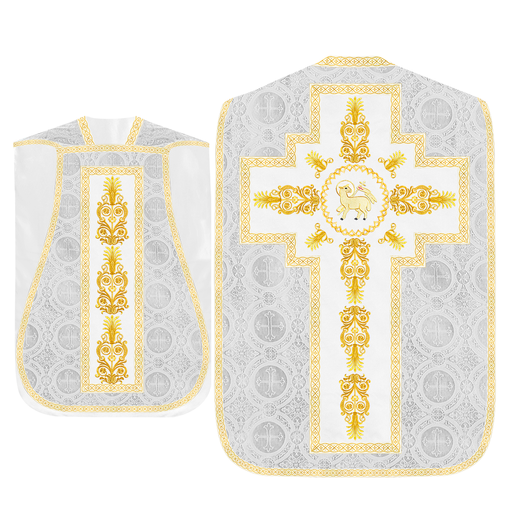 Roman Chasuble Vestments Adorned With Trims