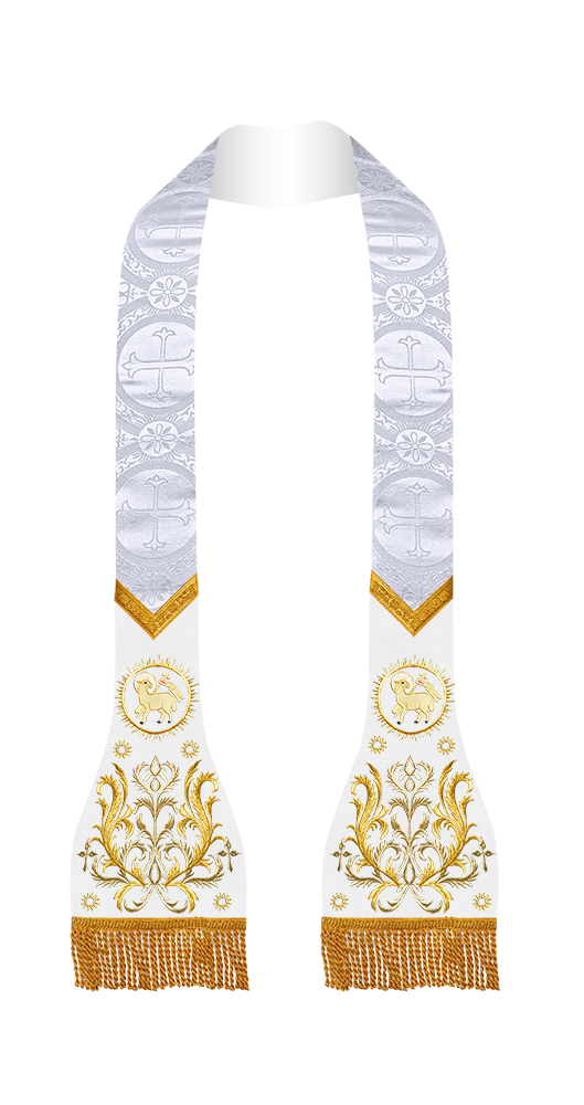 Catholic Stole with embroidery motif