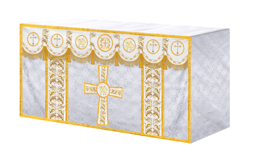 Church Altar Cloth with Refined Embroidery and Motif