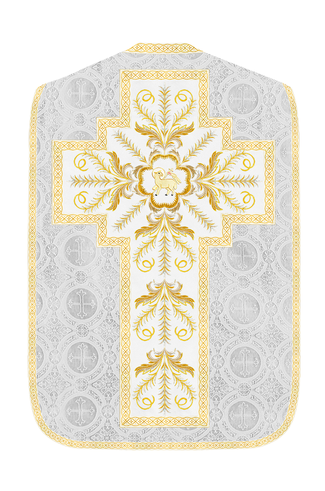 Roman Chasuble Vestment With Detailed Orphrey