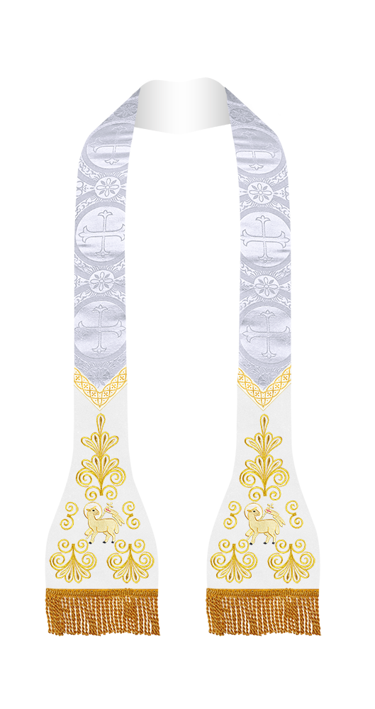 Roman Stole with Spiritual embroidery