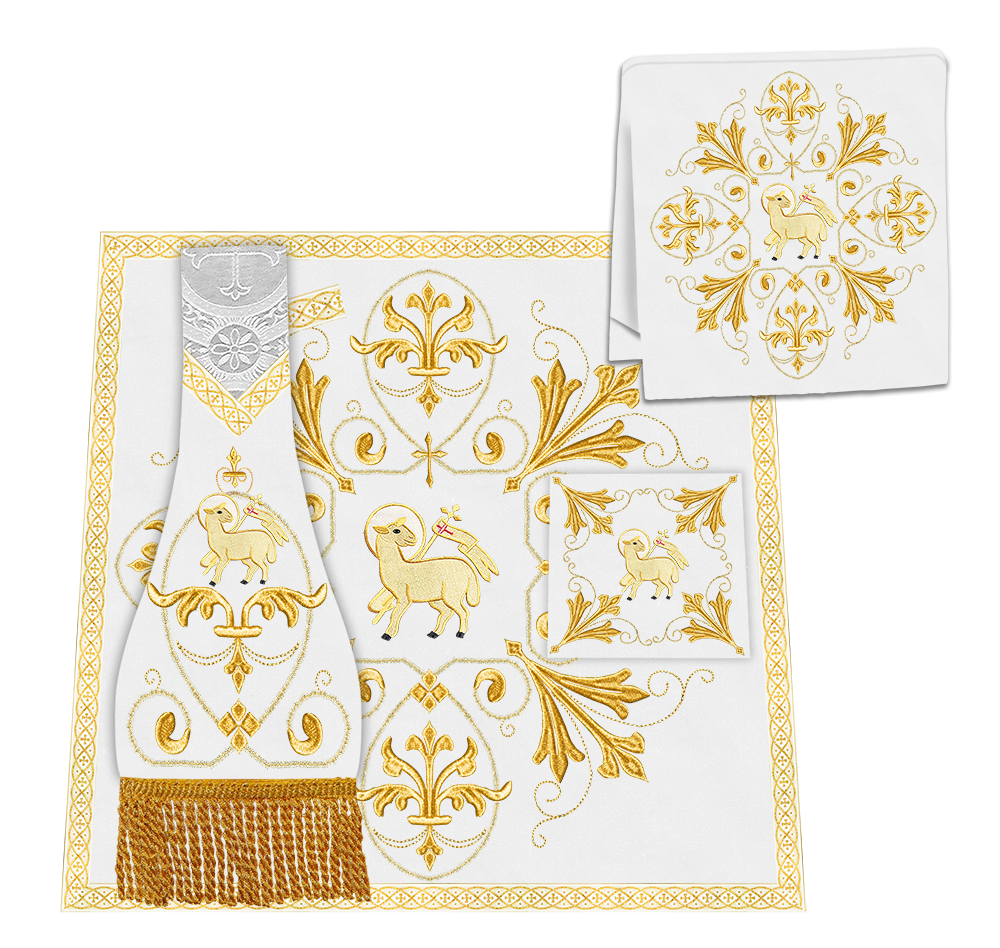 Borromean Chasuble Vestment With Spiritual Motifs and Trims