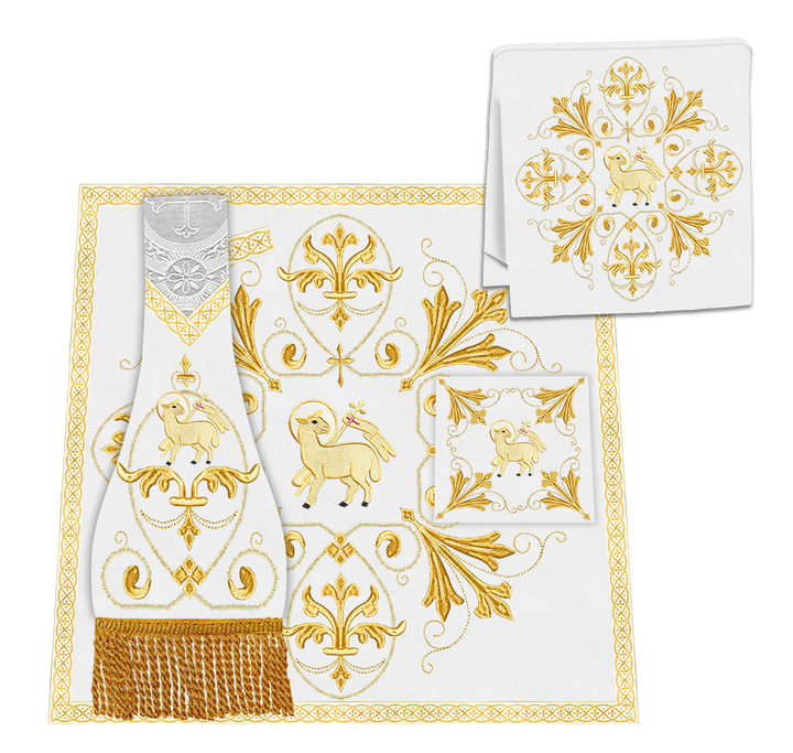 Borromean Chasuble Vestment With Spiritual Motifs and Trims