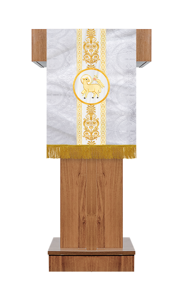 Altar Cloth with Embroidered Motif and Trims