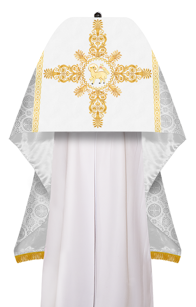 Humeral Veil Vestment with Embroidery and Spiritual Motif