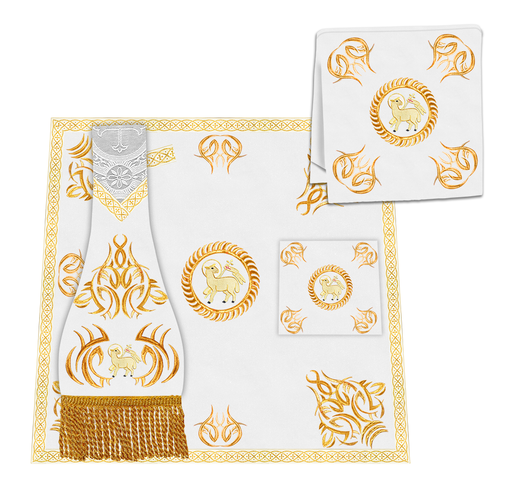 Borromean Chasuble Vestment With Braided Orphrey and Trims