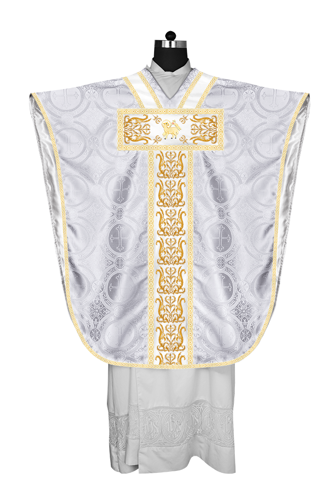 Borromean Chasuble Vestment Enhanced With  Motifs and Trims