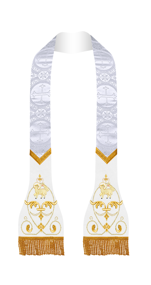 Liturgical Stole with embroidered motif