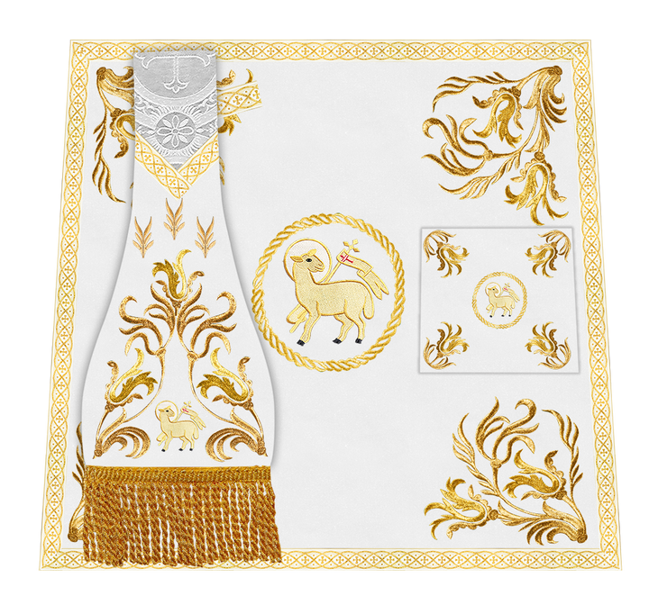 Mass set Vestment with Embroidered Motif