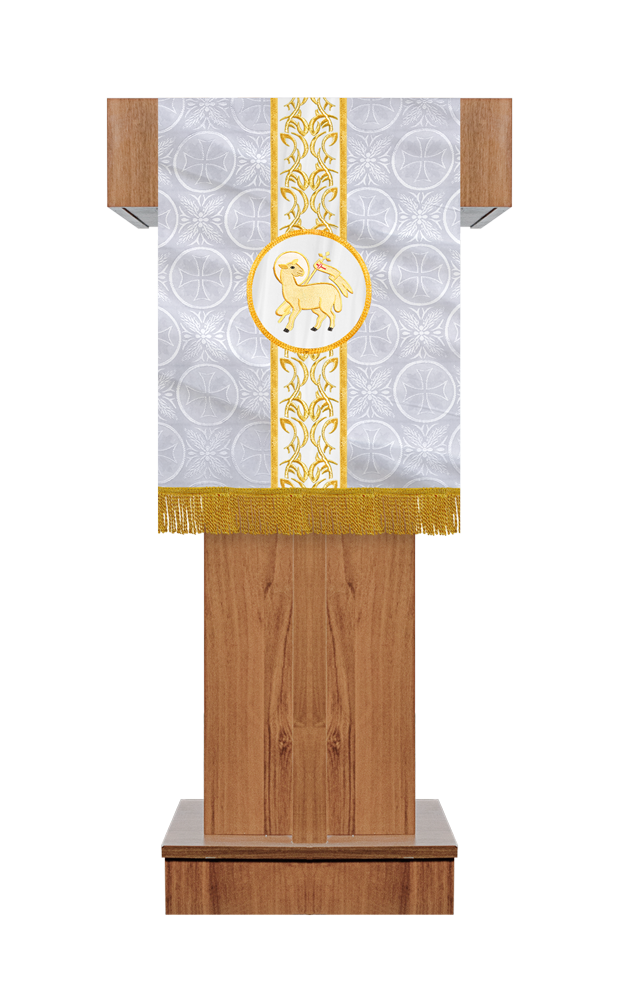 Liturgical Altar Table Cloth with Elegant Embroidery Trims
