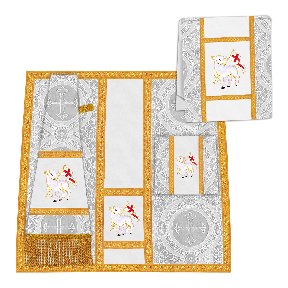 Vestimentas con espalda de violín con motivo y cruz Orphrey