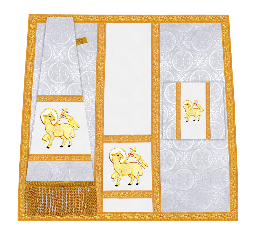 Handcrafted Altar Mass Set with Embroidered Motif