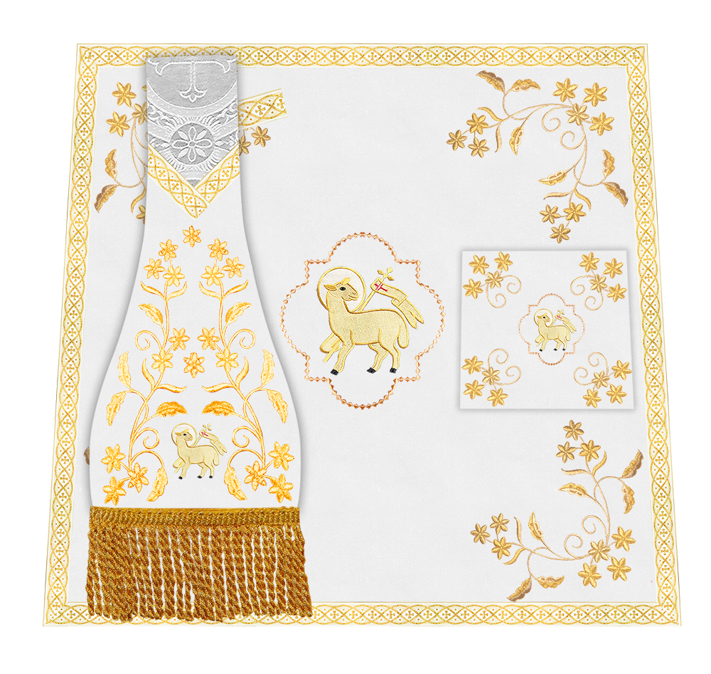 Borromean Chasuble Vestment Ornated With Floral Design and Trims