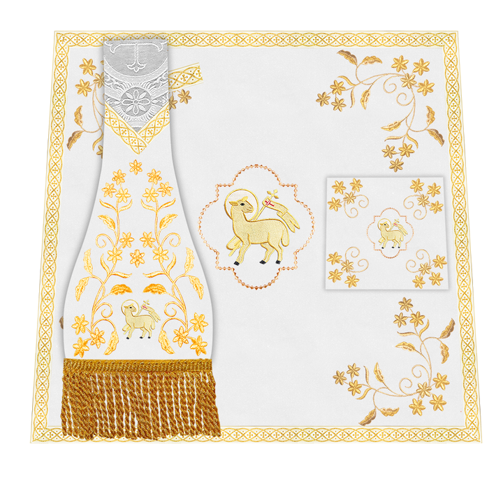 Borromean Chasuble Vestment Ornated With Floral Design and Trims