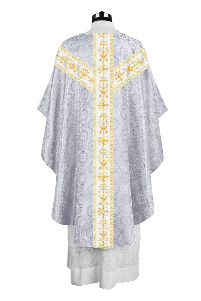 Elegant Gothic Chasuble with Embroidered Motif & Y-type Orphrey