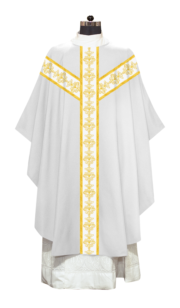 Gothic Chasuble vestment with Golden Lace