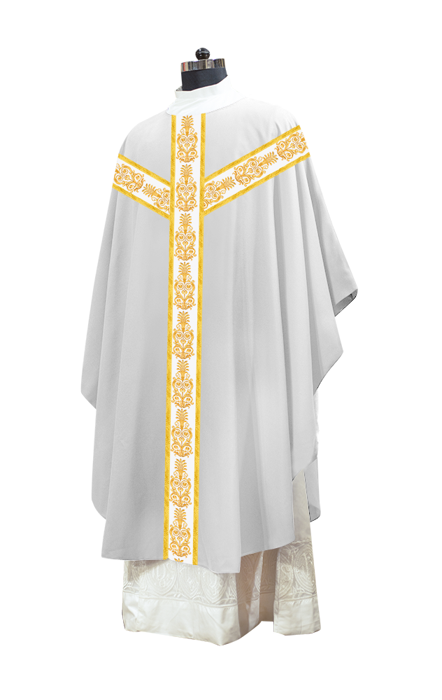 Golden Embroidery Gothic Chasuble Vestment