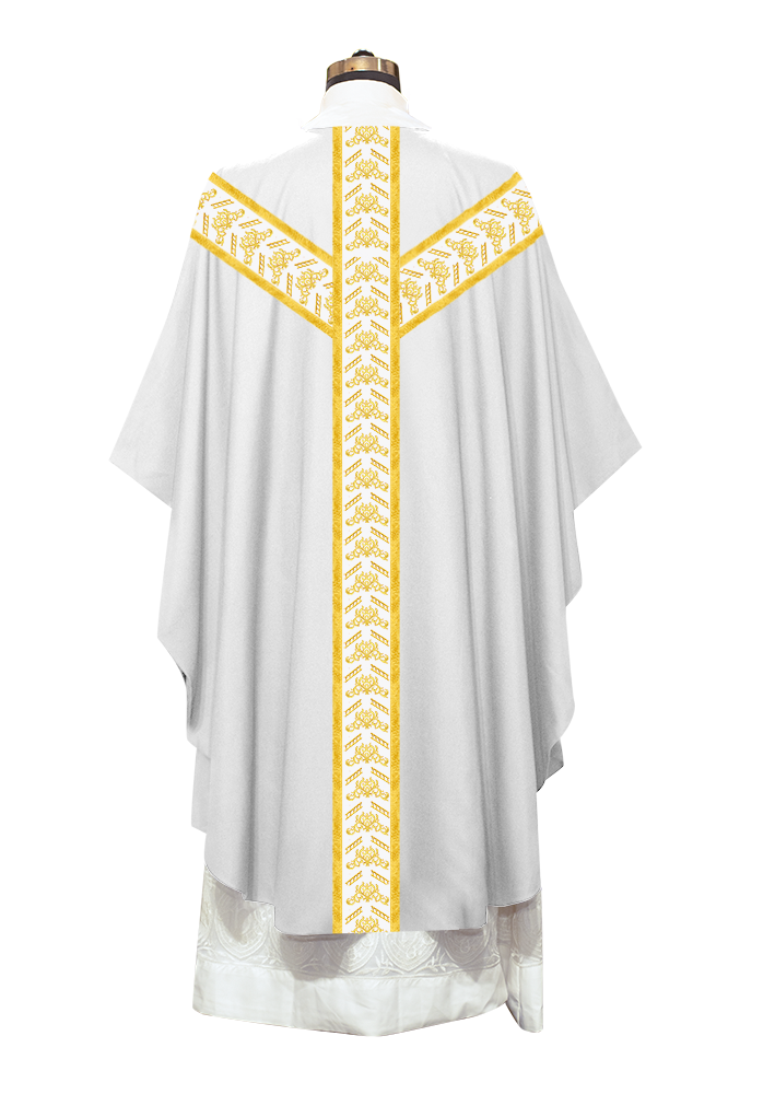 Adorned Embroidered Gothic Chasuble Vestment