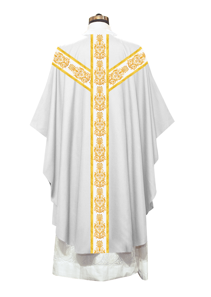 Golden Embroidery Gothic Chasuble Vestment