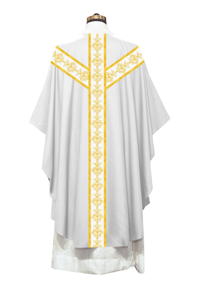 Gothic Chasuble vestment with Golden Lace