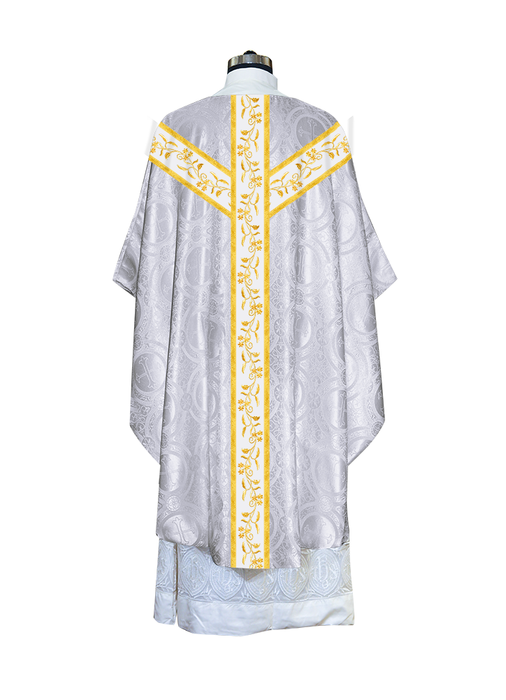 Gothic chasuble Vestment with Floral Design