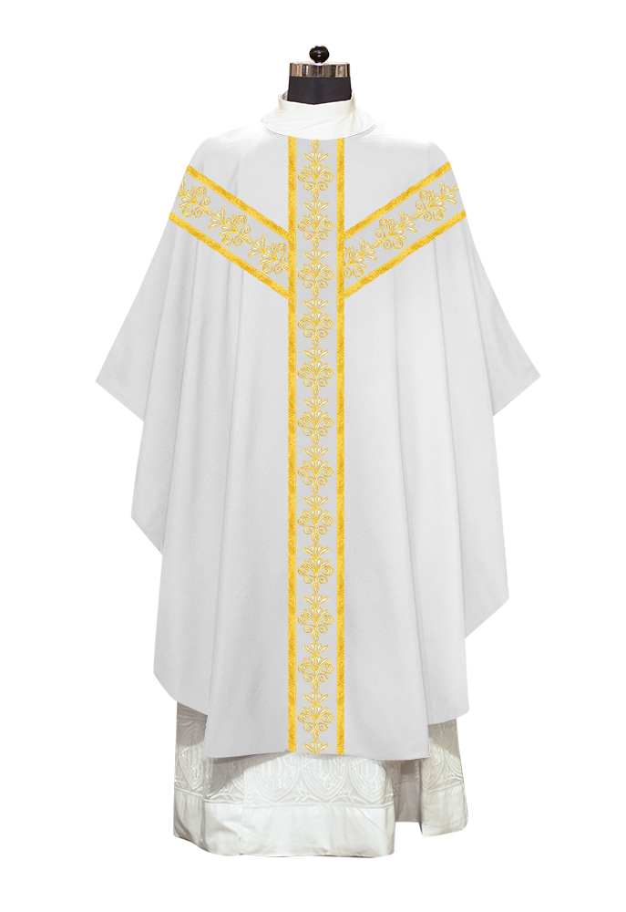 Gothic Chasuble vestment with Golden Lace