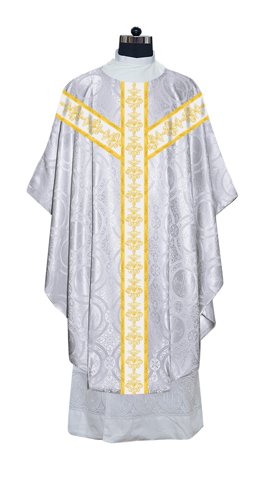 Gothic Chasuble vestment with Golden Lace