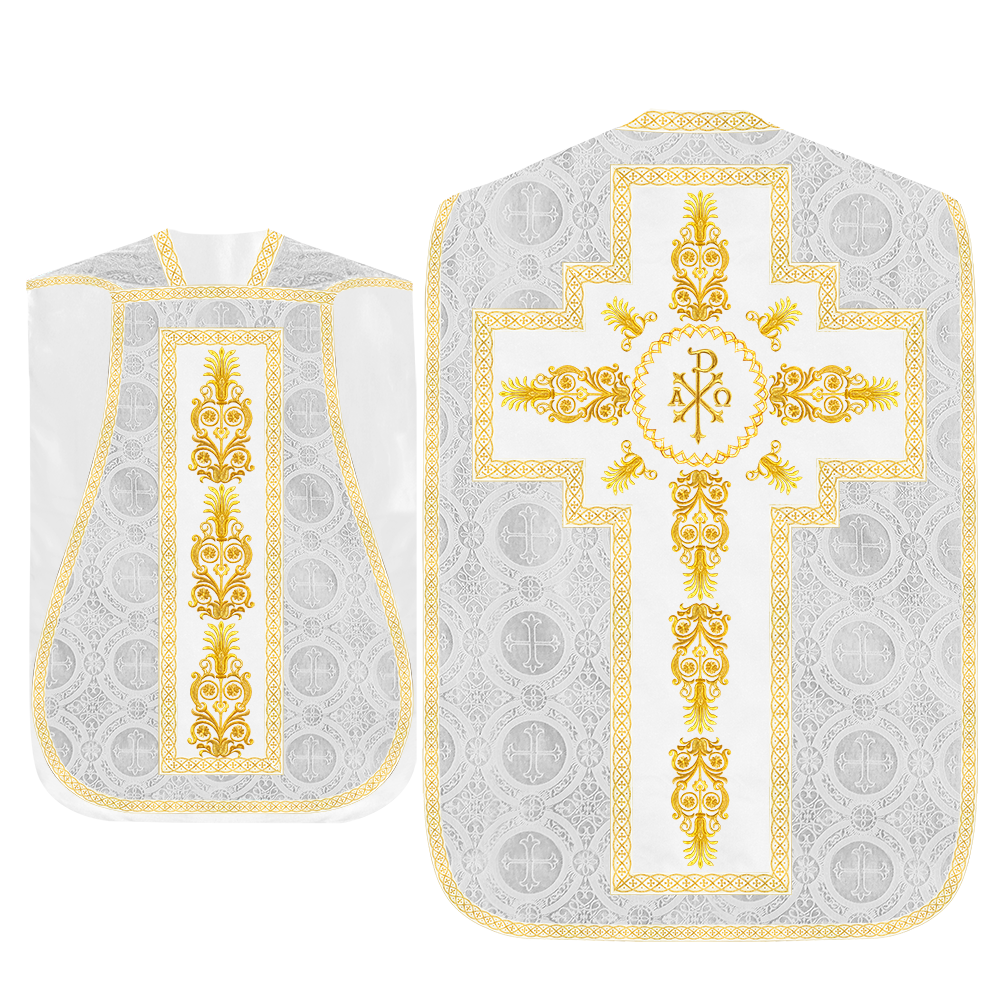 Roman Chasuble Vestments Adorned With Trims