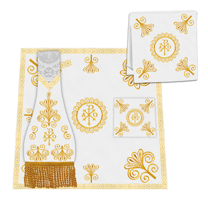 Gothic Chasuble Vestments With  Liturgical Motifs and Trims